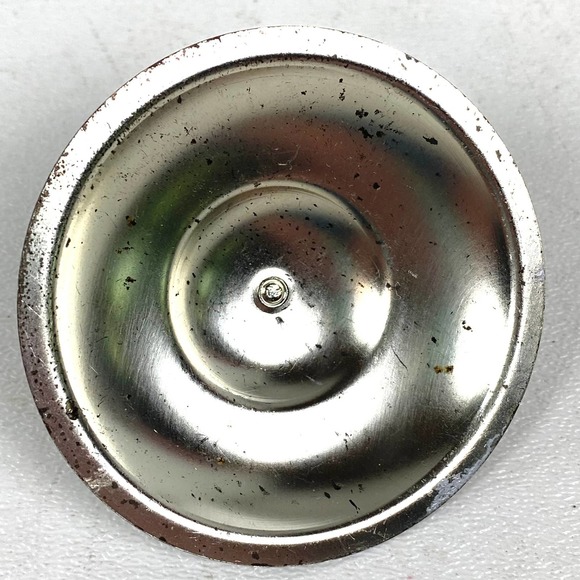 Depression Clear Glass Creamer with Metal Lid Etched Floral Vine - Picture 11 of 11